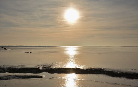 Het Wad bij Holwerd.