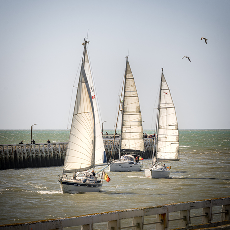 Zeilboten vaargeul Nieuwpoort