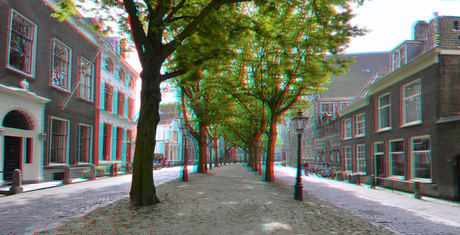 Hooglandse kerkgracht LEIDEN anaglyph 