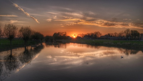 Kleurrijke zonsondergang 