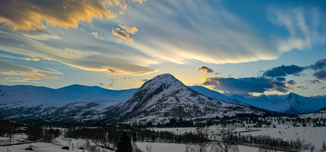 Sunrise on a winter day