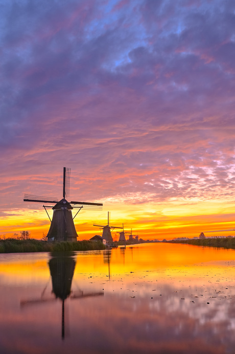 Clouds over kinderdijk