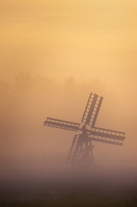 Molen in de mist