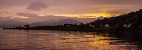 Zonsondergang in de Western Highlands