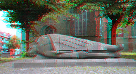 Toter Krieger Stiftskirche Kleve Germany 3D 
