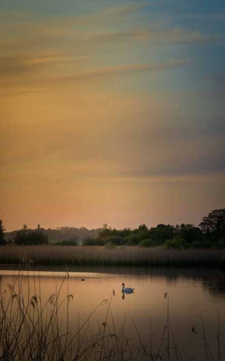 Stilte bij zonsondergang