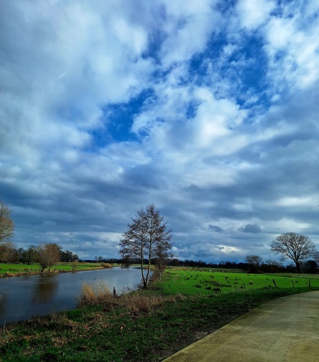 Waar het water overstroomde