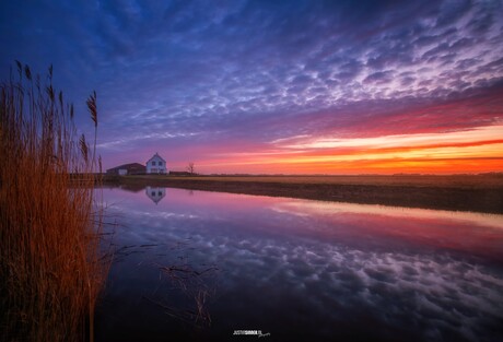 Zonsondergang op Texel.
