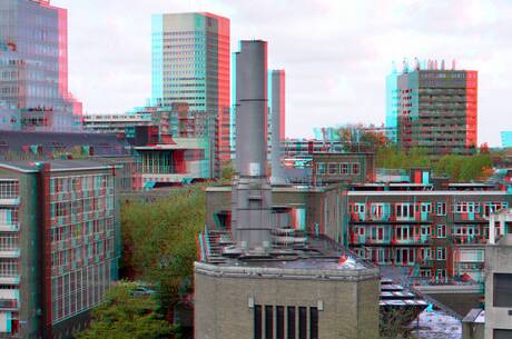 Uitzicht dak Motel-One Rotterdam 3D