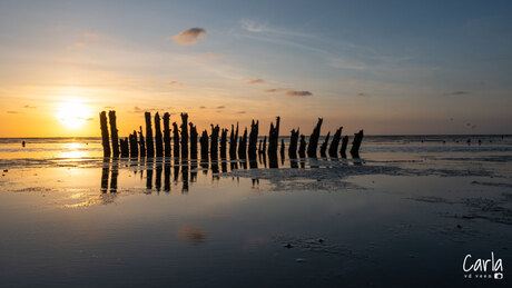 Zonsondergang Moddergat