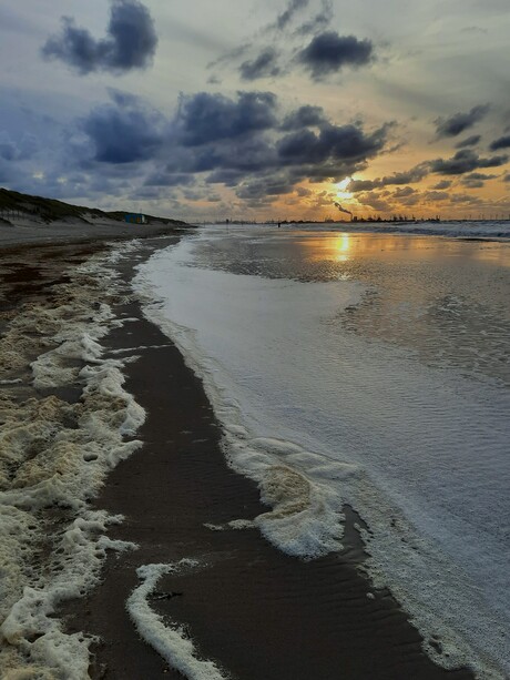 Avond licht Noordzee