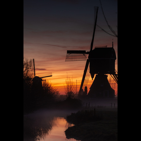 Zonsondergang bij Streefkerk