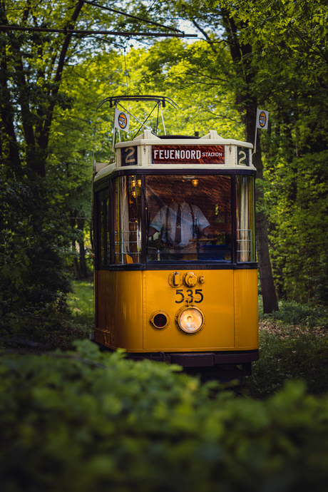 De tram in het Openlucht Museum