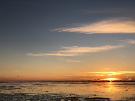 Sunset Waddenzee 