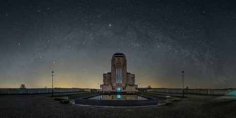 Winter melkweg panorama