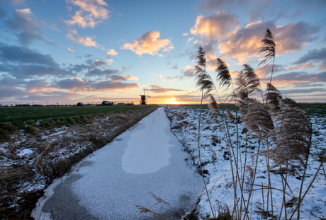 Winterse zonsopkomst