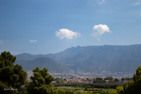 Uitzicht vanuit Pompeii op Napels