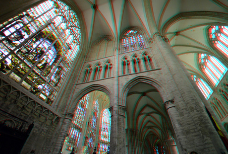 Cathedral Sint-Michiels (Goedelekathedraal) Bruxelles Belgium 3D