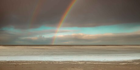 rainbow in the clouds...