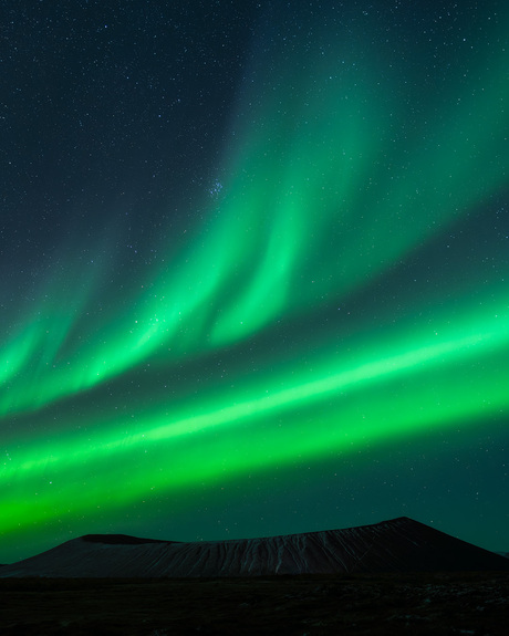 Noorderlicht in Myvatn - IJsland