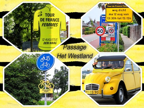 Collage  Voorpret   Tour de Femmes  passage  Het Westland  op ma  12 aug 2024  