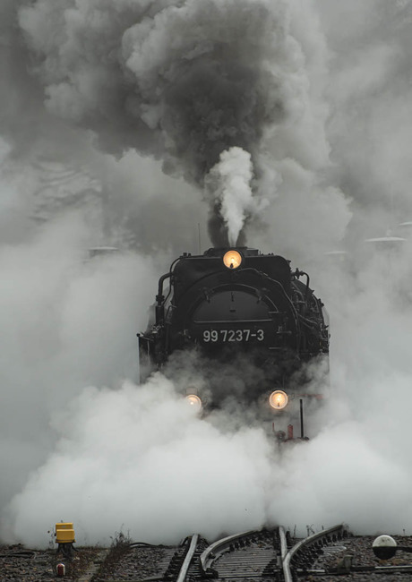 Stoomtrein in het Harz gebergte Duitsland.