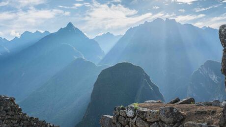 Zonsopgang op Machu Picchu