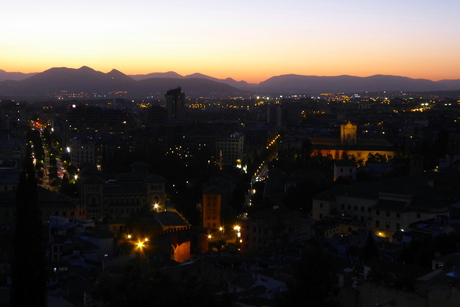 Granada na zonsondergang