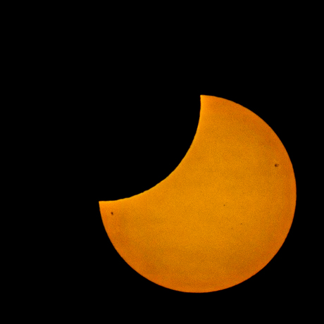 Eclips met zonnenvlekken