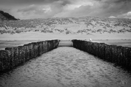 De weg naar het strand 