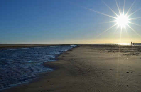 Strand in de avond 