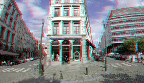 Place Saint-Jean Brussel Belgium 3D GoPro