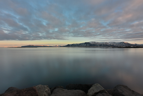 Uitzicht bij Reykjavik