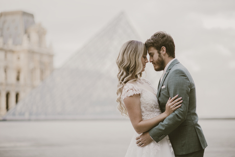 Trouwfotografie bij het Louvre