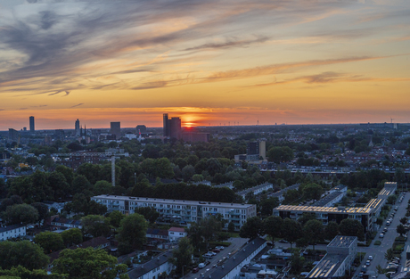 Zonsondergang boven Tilburg 