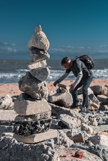 Stenen stapelen/ cairn