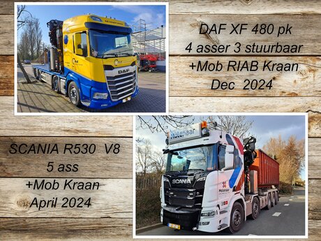Collage  TRUCK TIME   twee stoere jongens   met mob kraan , Foto s  mob  15 mrt 2025  