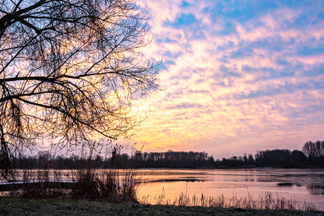 Blauwe uurtje in de ochtend