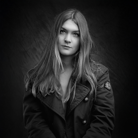 Zwart wit portret M.