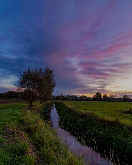 Zonsondergang bij Breugelse Beek