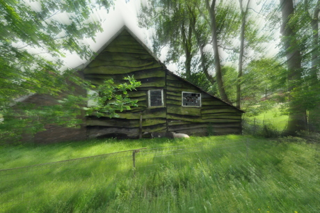 Houten schuurtje in de Achterhoek