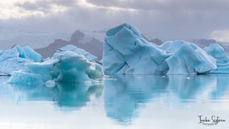 Zonsondergang Jökulsárlón