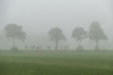 Wandeling in de mist