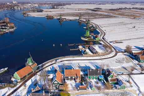 Zaanse  Schans in de winter