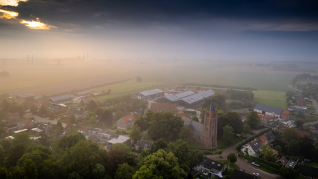 Foggy sunrise at the village...
