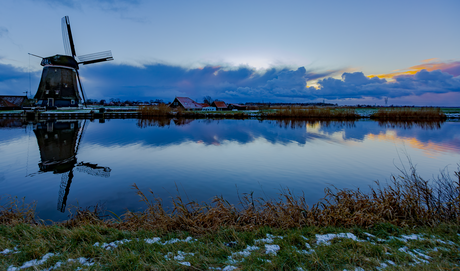 Neckermolen bij zonsondergang 